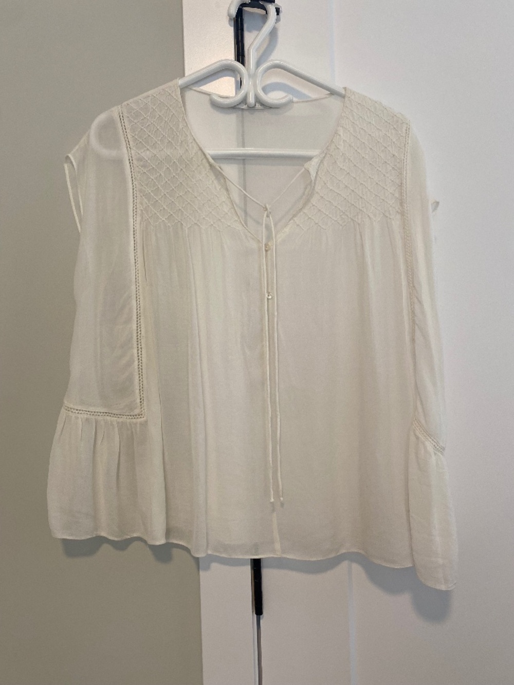 Zara Sheer Sleeveless Bohemian Blouse
